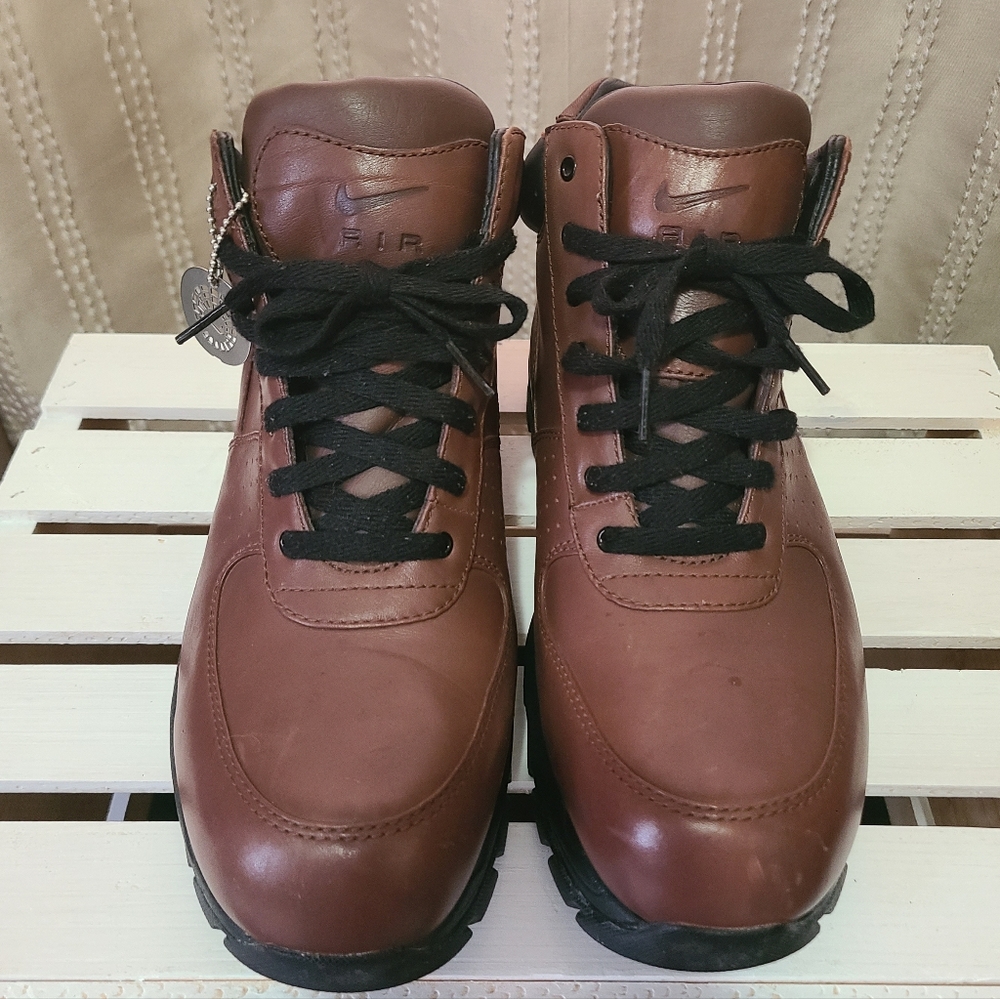 NIKE AIR MAX GOADOME BROWN LEATHER ACG BOOTS SIZE 11 - Picture 2 of 16